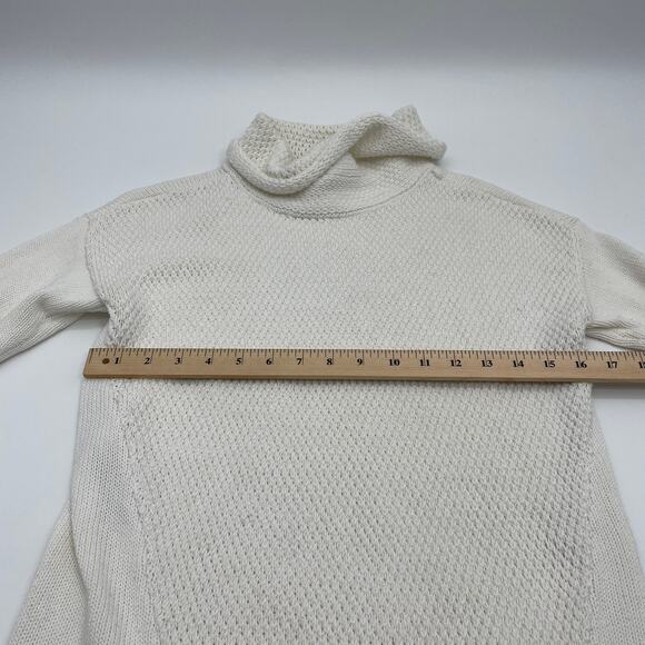 ATHLETA Knit Turtleneck Sweater Top Size XS Off White Casual Cozy Warm Layer - Picture 5 of 7